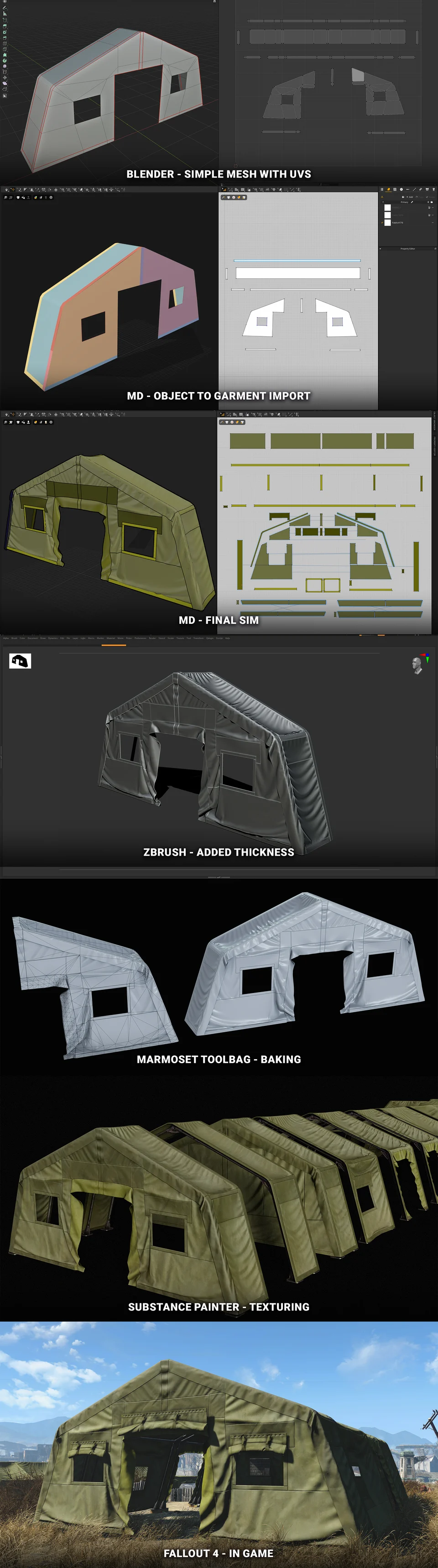Modular Military Tents for Fallout 4 (Bethesda Verified Creator Program ...