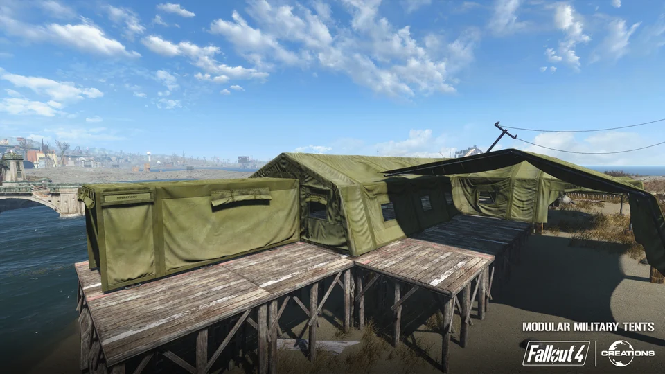 Modular Military Tents for Fallout 4 (Bethesda Verified Creator Program ...