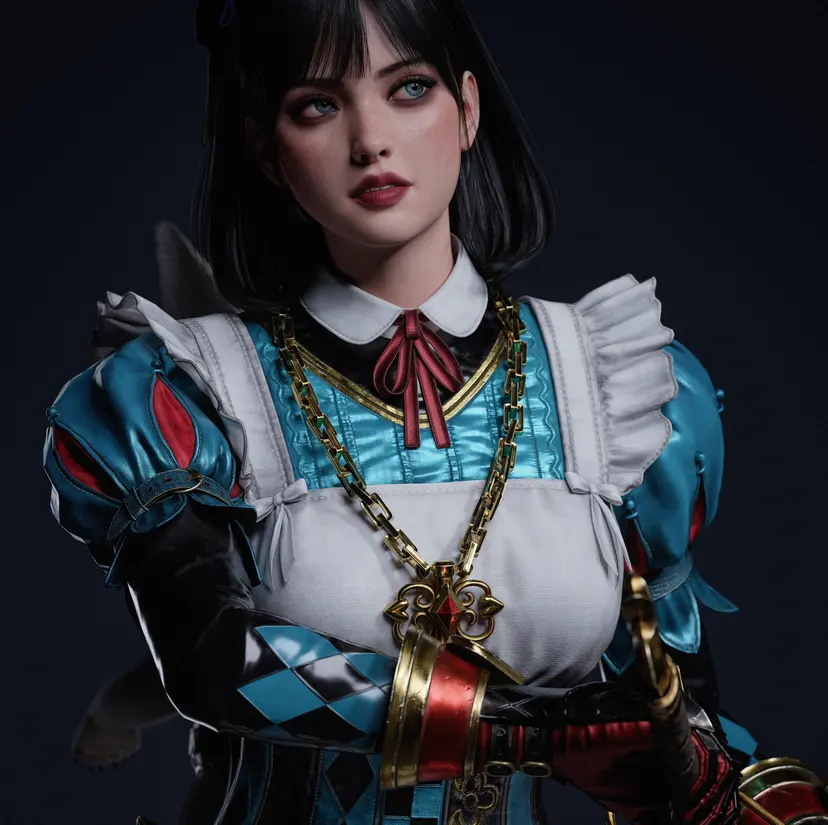 RAID: Shadow Legends Alice Fan Art Reinterpreted Through the Detailed Synergy of Marvelous Designer and ZBrush