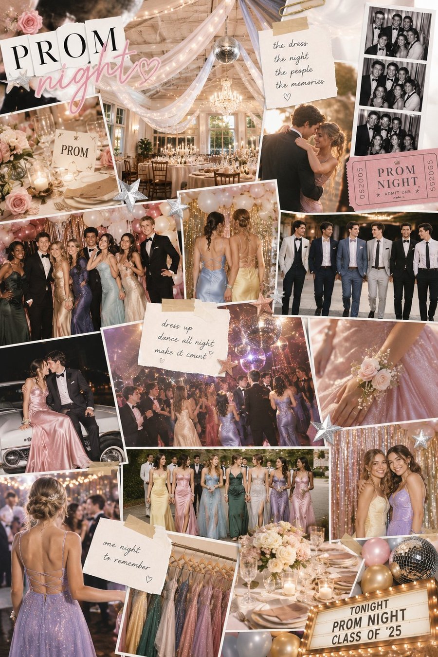 The Last Dance — prom night moodboard