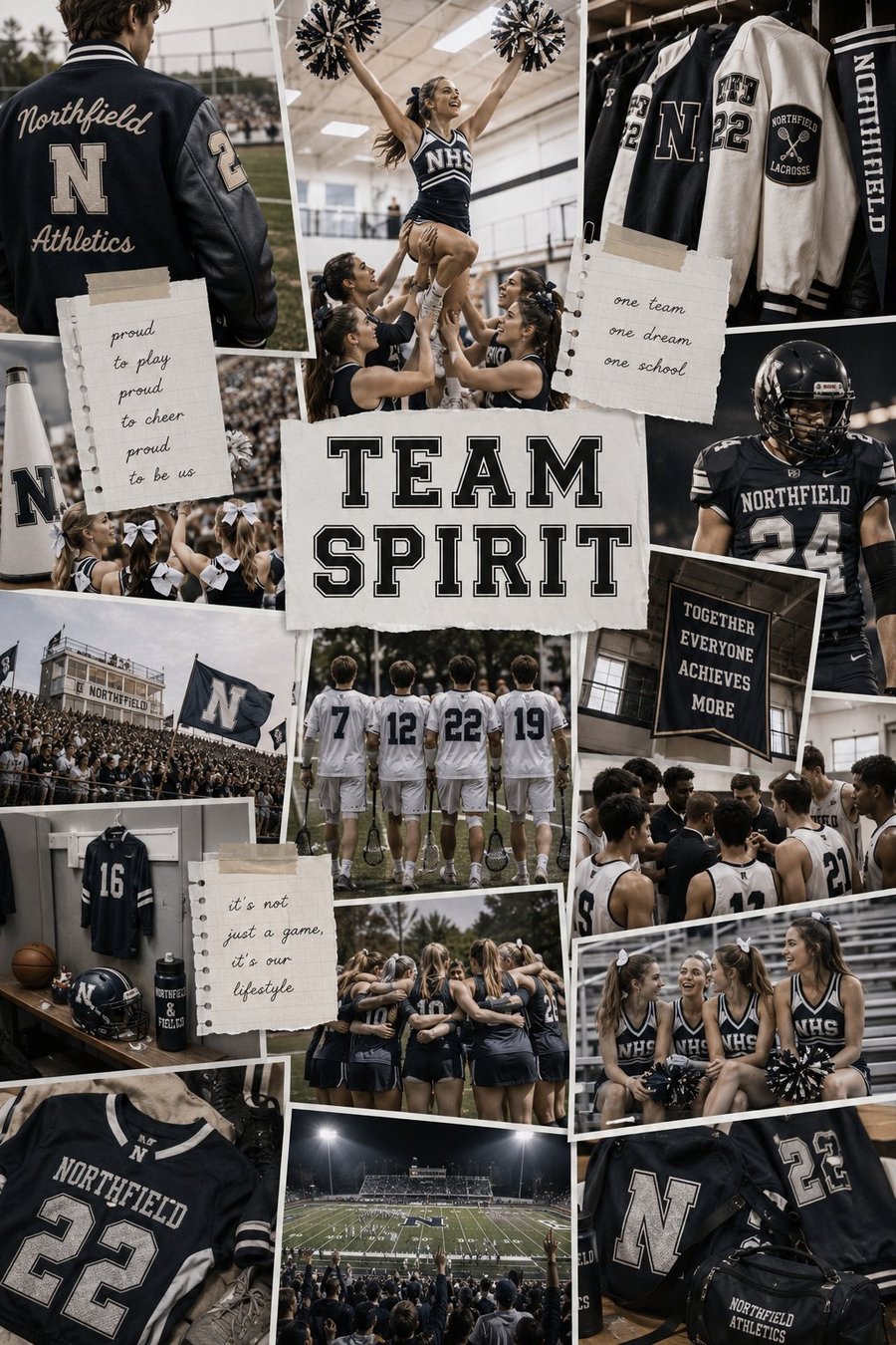 Varsity Roar — team spirit moodboard