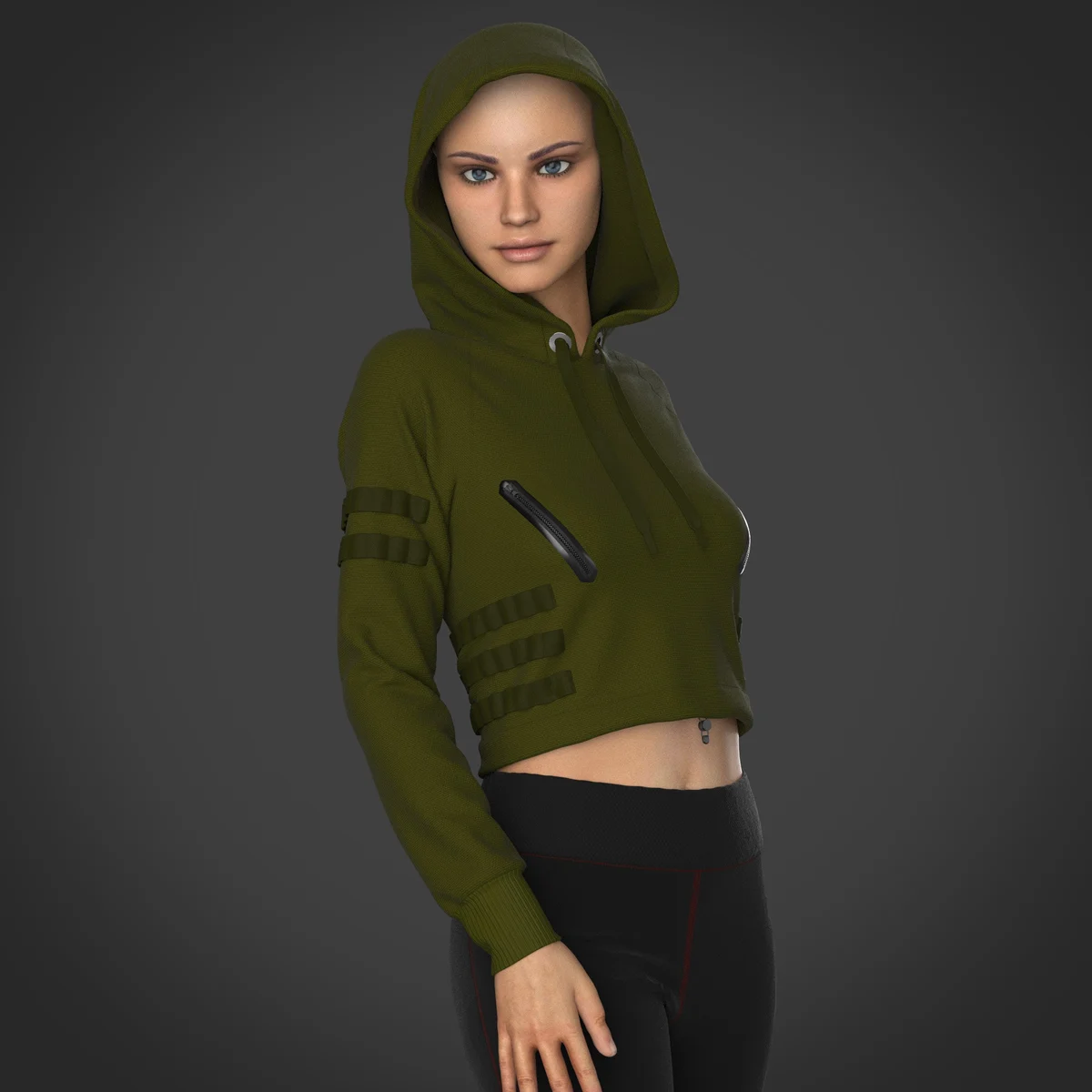 Streetwear Hoodie for US Size 2 | 3D Model - CONNECT
