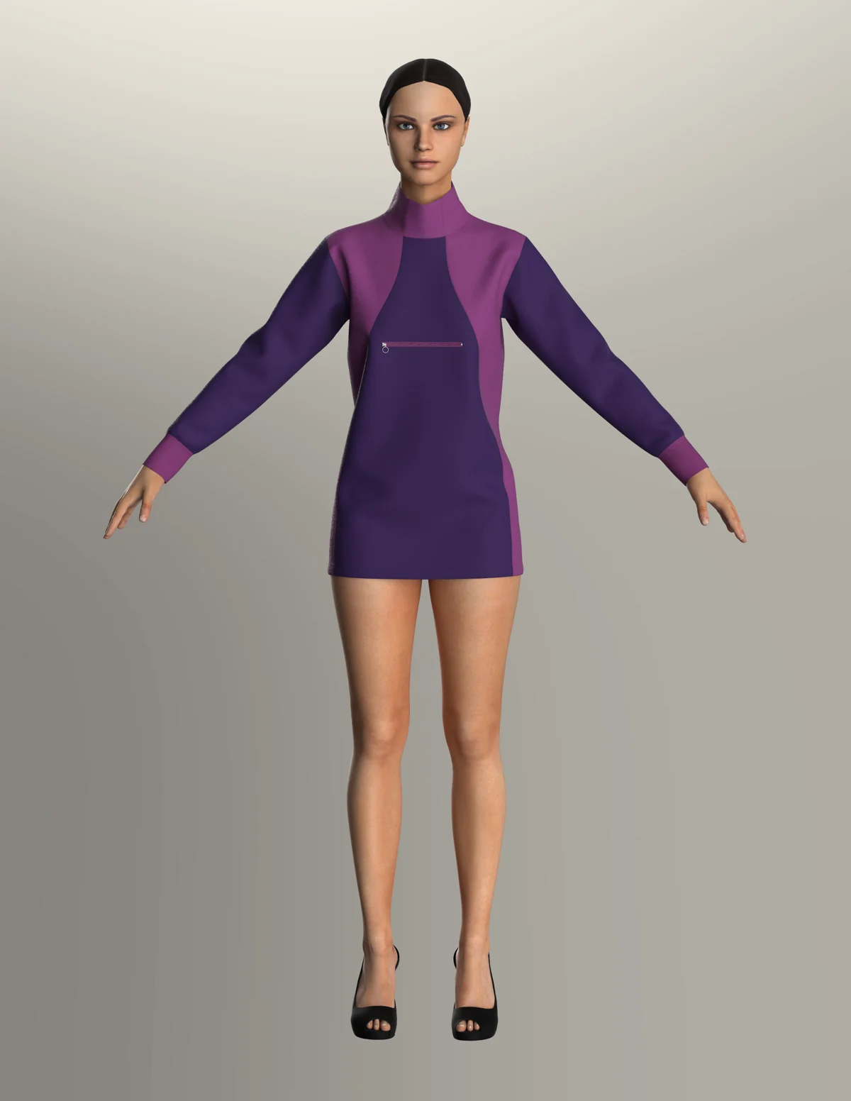 Zip up Sweat | 3D Model - CONNECT