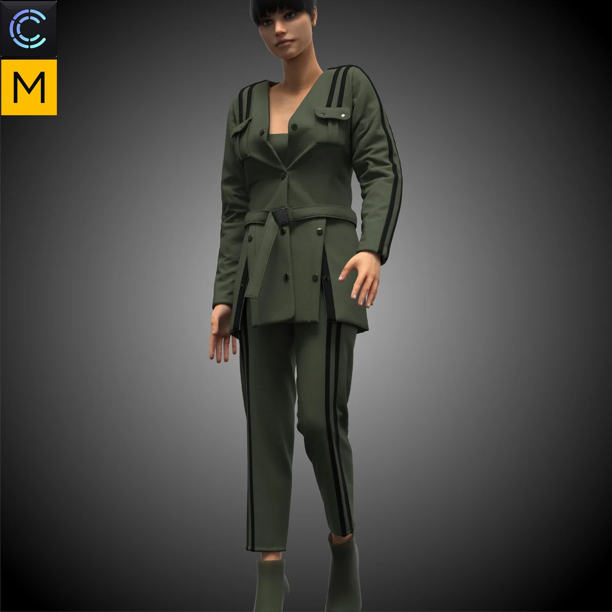 Jacket, Top and Joggers for US Size 2 | 3D Model - CONNECT