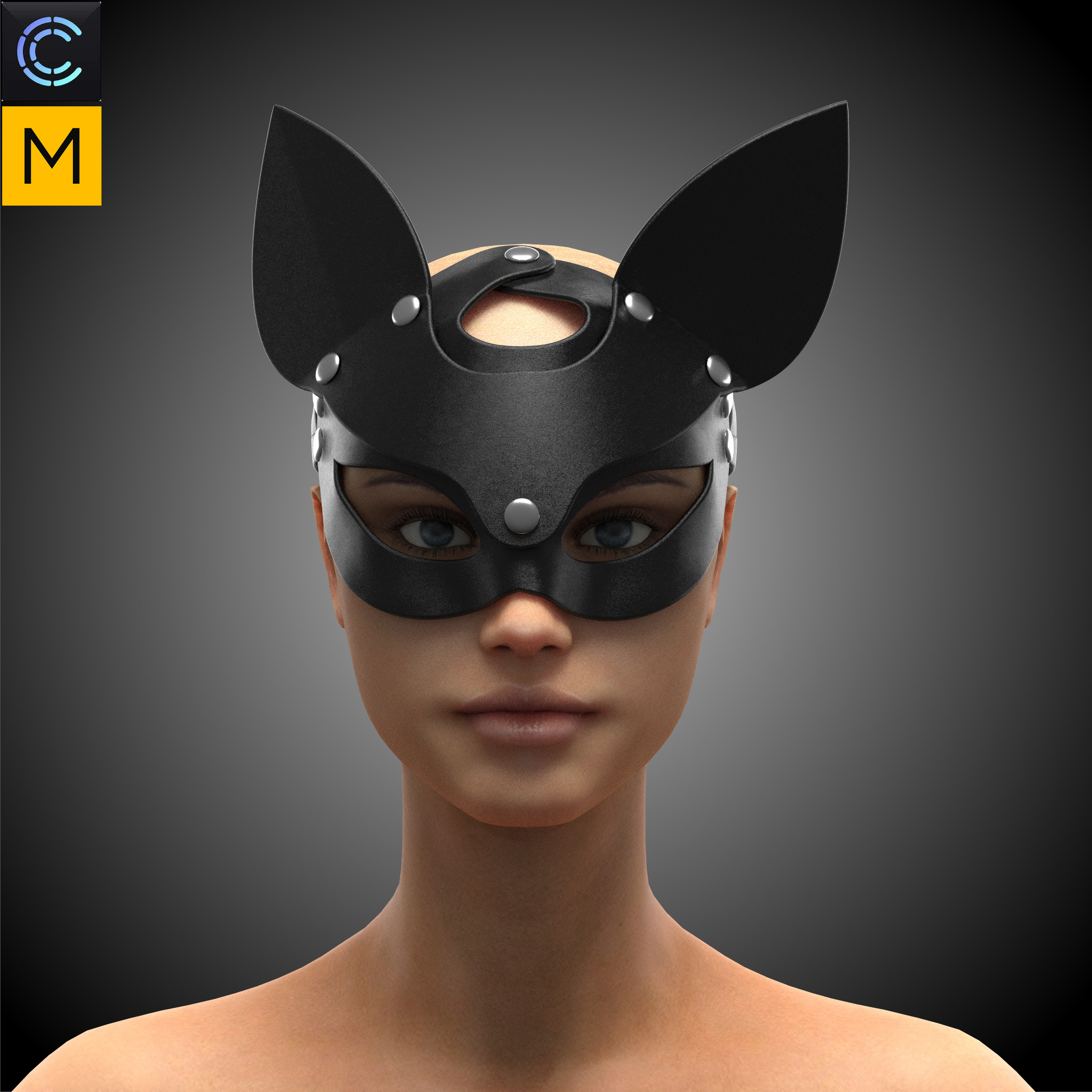 Leather Cat Mask