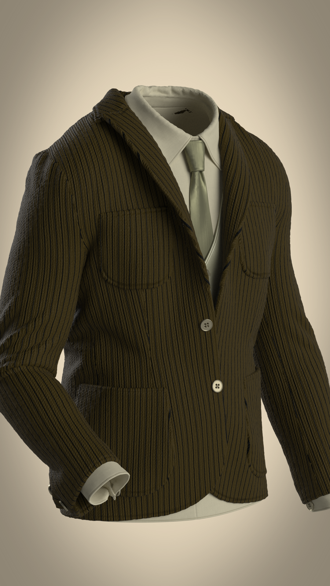 mens coat and vesy | 3D Model - CONNECT