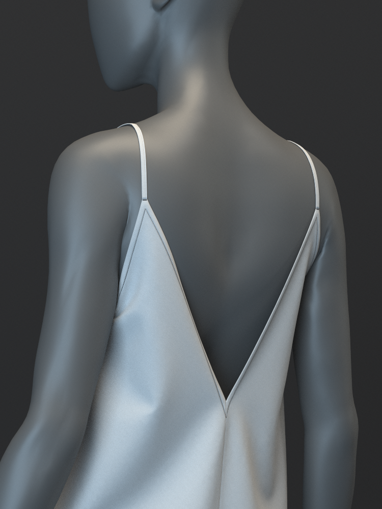 Flowy Deep V Top | 3D Model - CONNECT