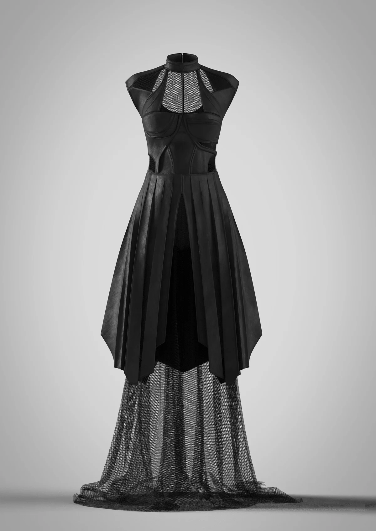 Women's future Goth Dress MYN15 | 3D Model - CONNECT