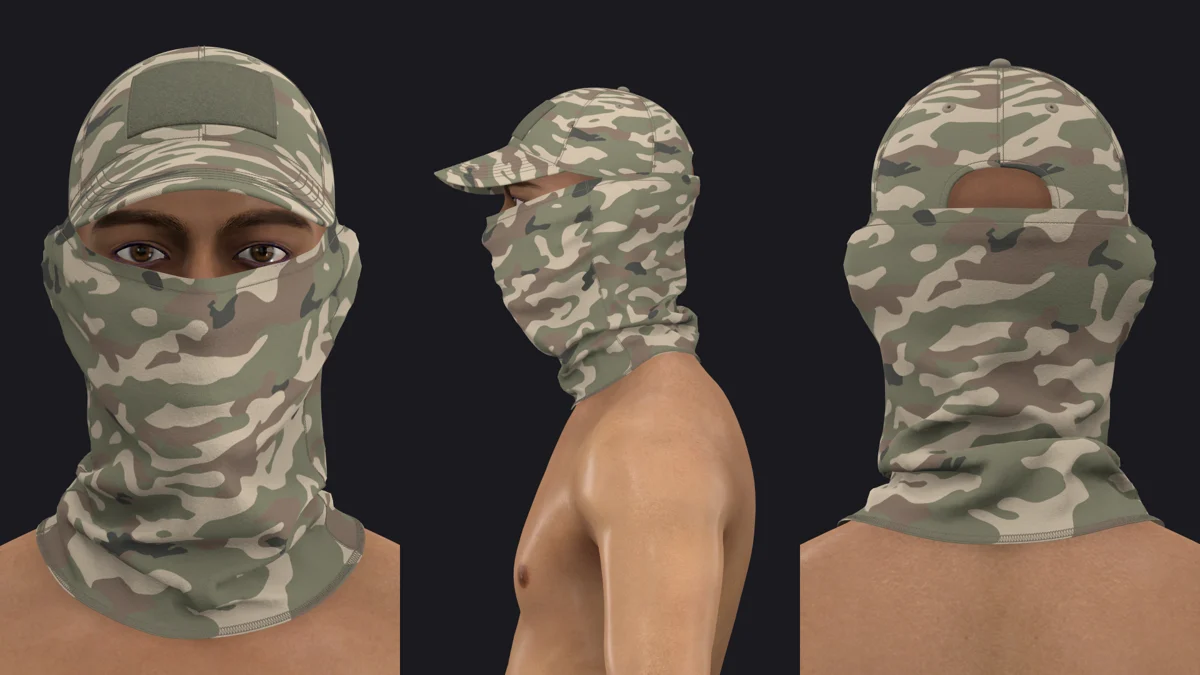 Military cap with buff / MV2 | 3D Model - CONNECT