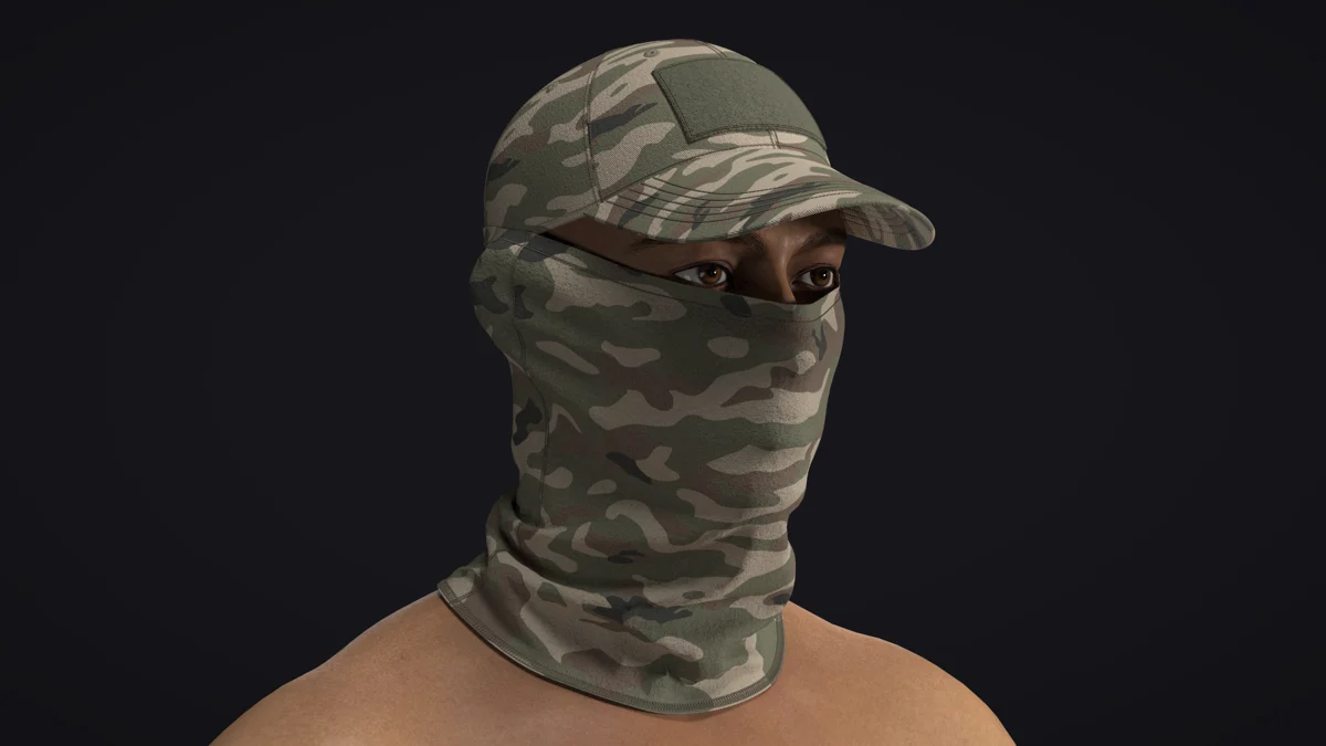 Military cap with buff / MV2 | 3D Model - CONNECT