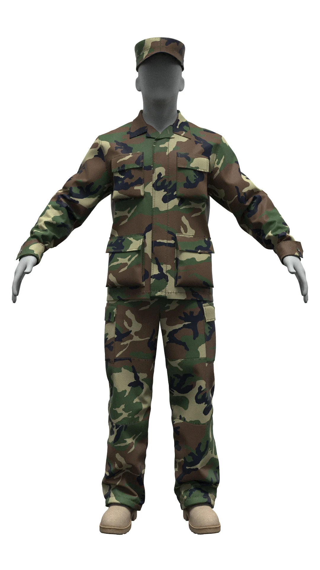BDU Battle Dress Uniform | 3D Model - CONNECT