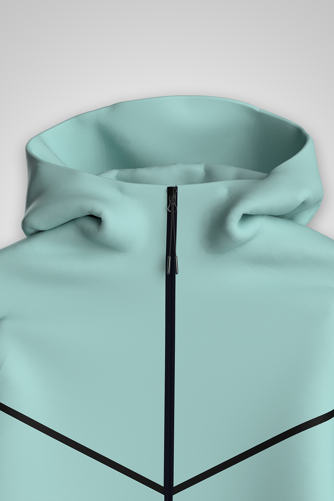 Hoodie Tech Cyan Jacket | 3D Model - CONNECT