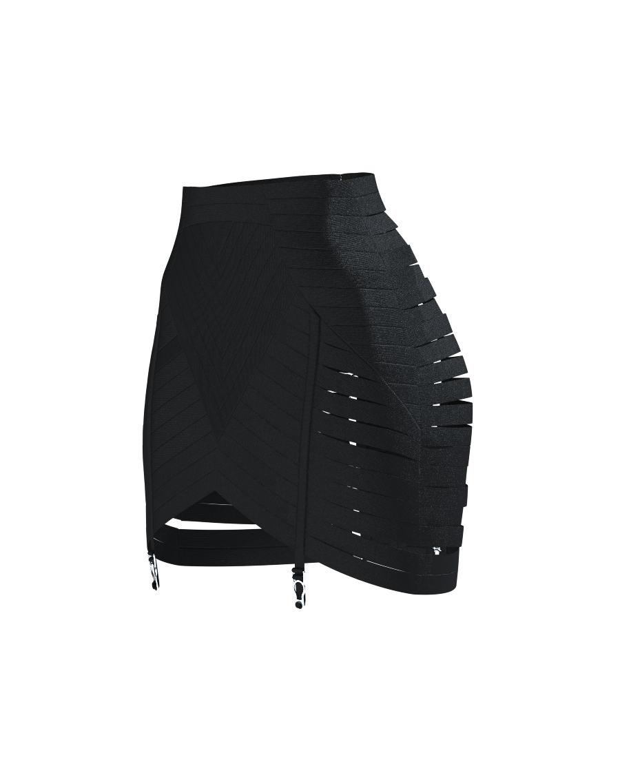 Bands Skirt with Garters | 3D Model - CONNECT
