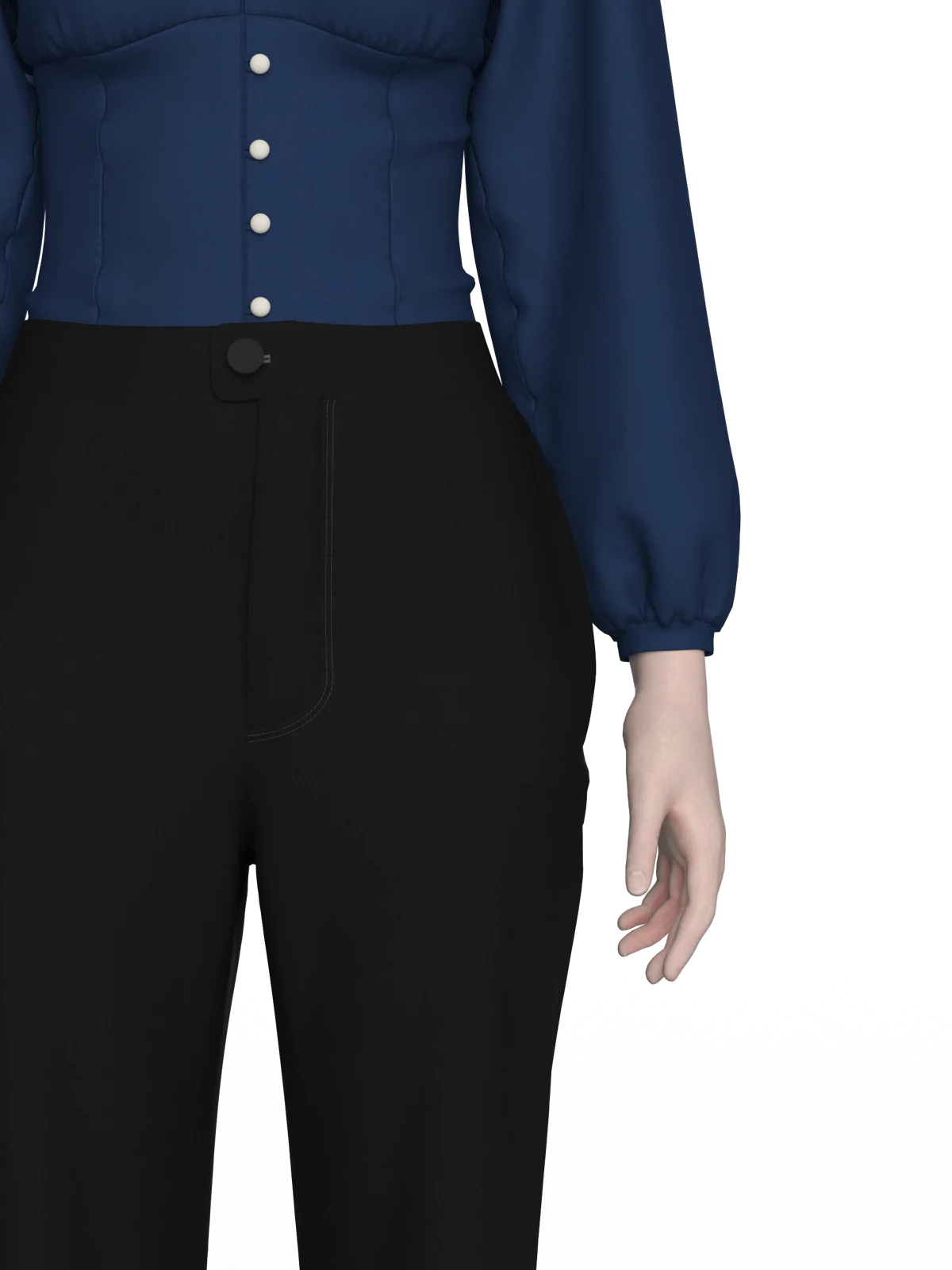 Premium Look Blouse pant | 3D Model - CONNECT