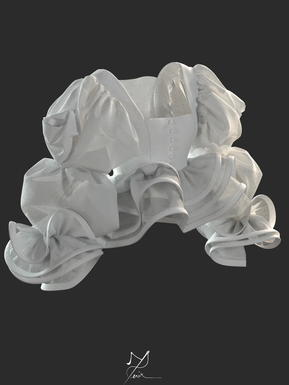 Dreamy Ruffles | 3D Model - CONNECT