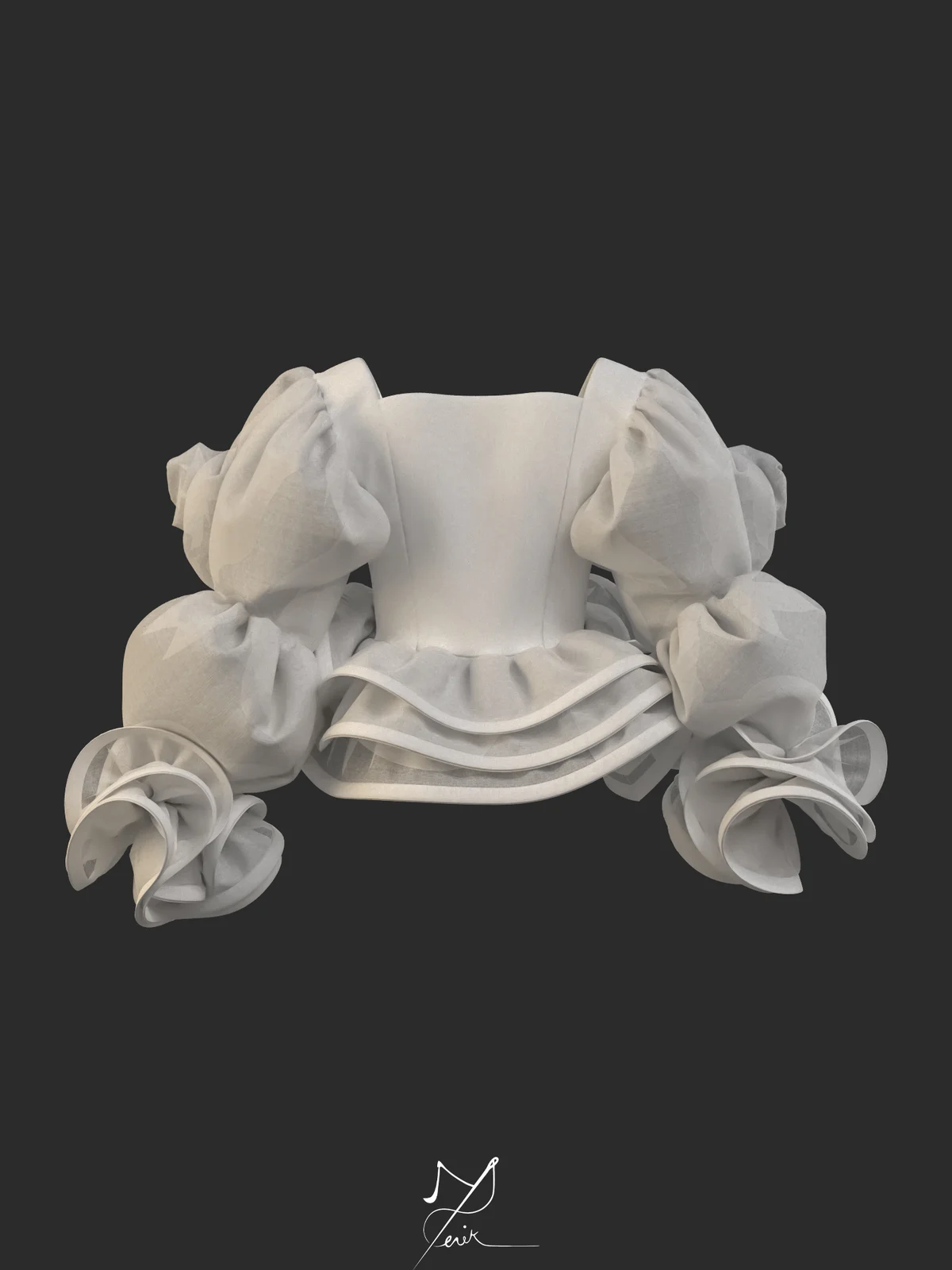 Dreamy Ruffles | 3D Model - CONNECT