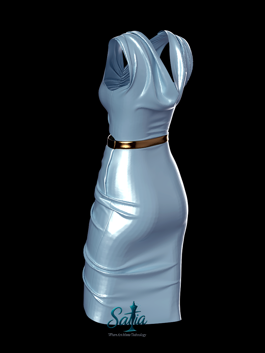 Futuristic Silver Dress | 3D Model - CONNECT