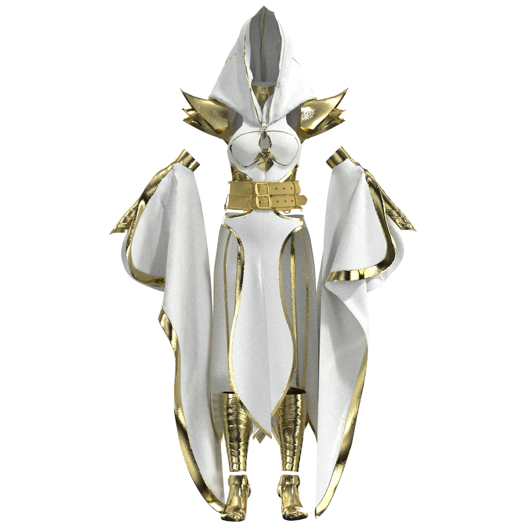 Fantasy Mage Armor Outfit Enchanted Robe | 3D Model - CONNECT