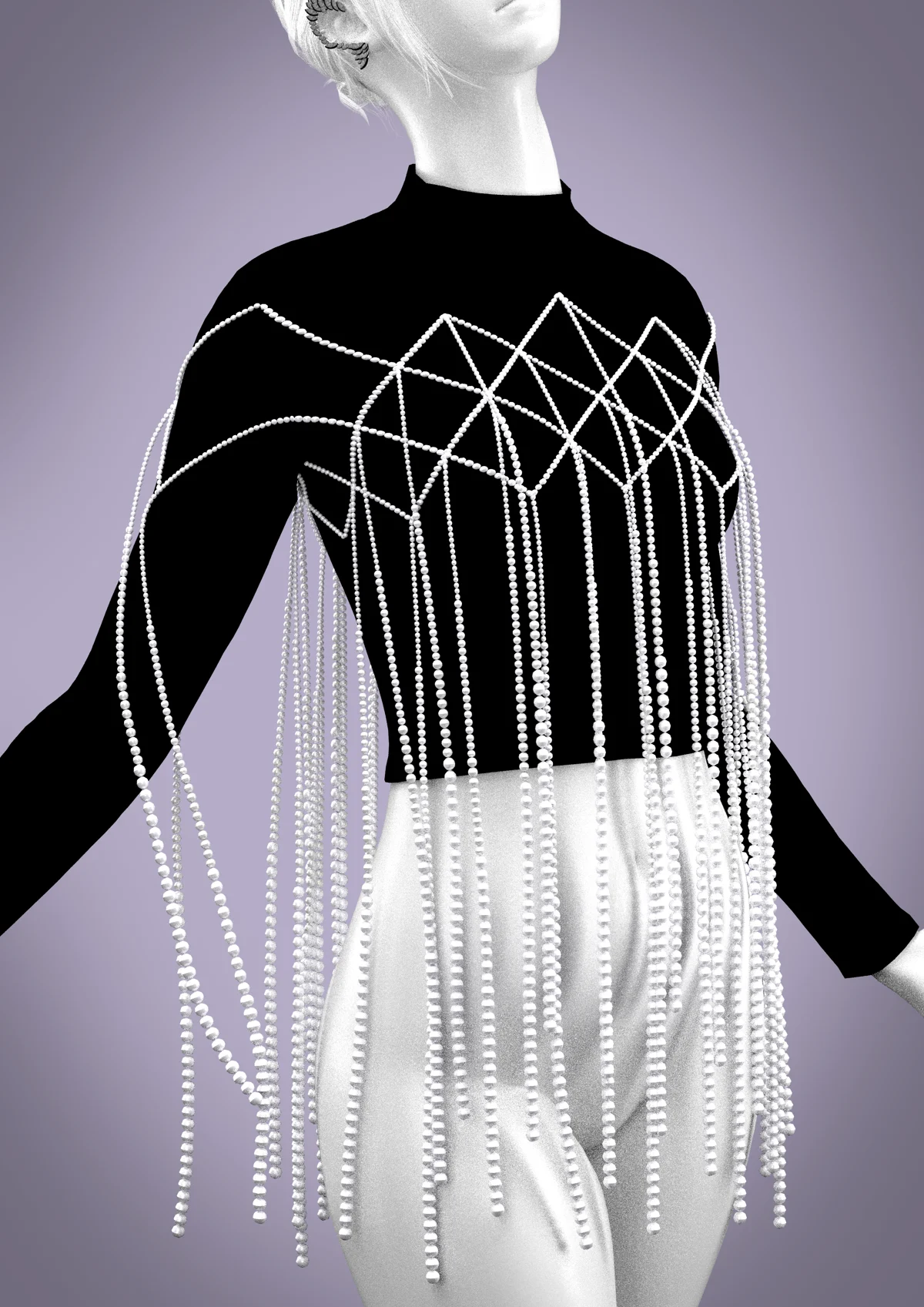 Pearl Cascade Top | 3D Model - CONNECT