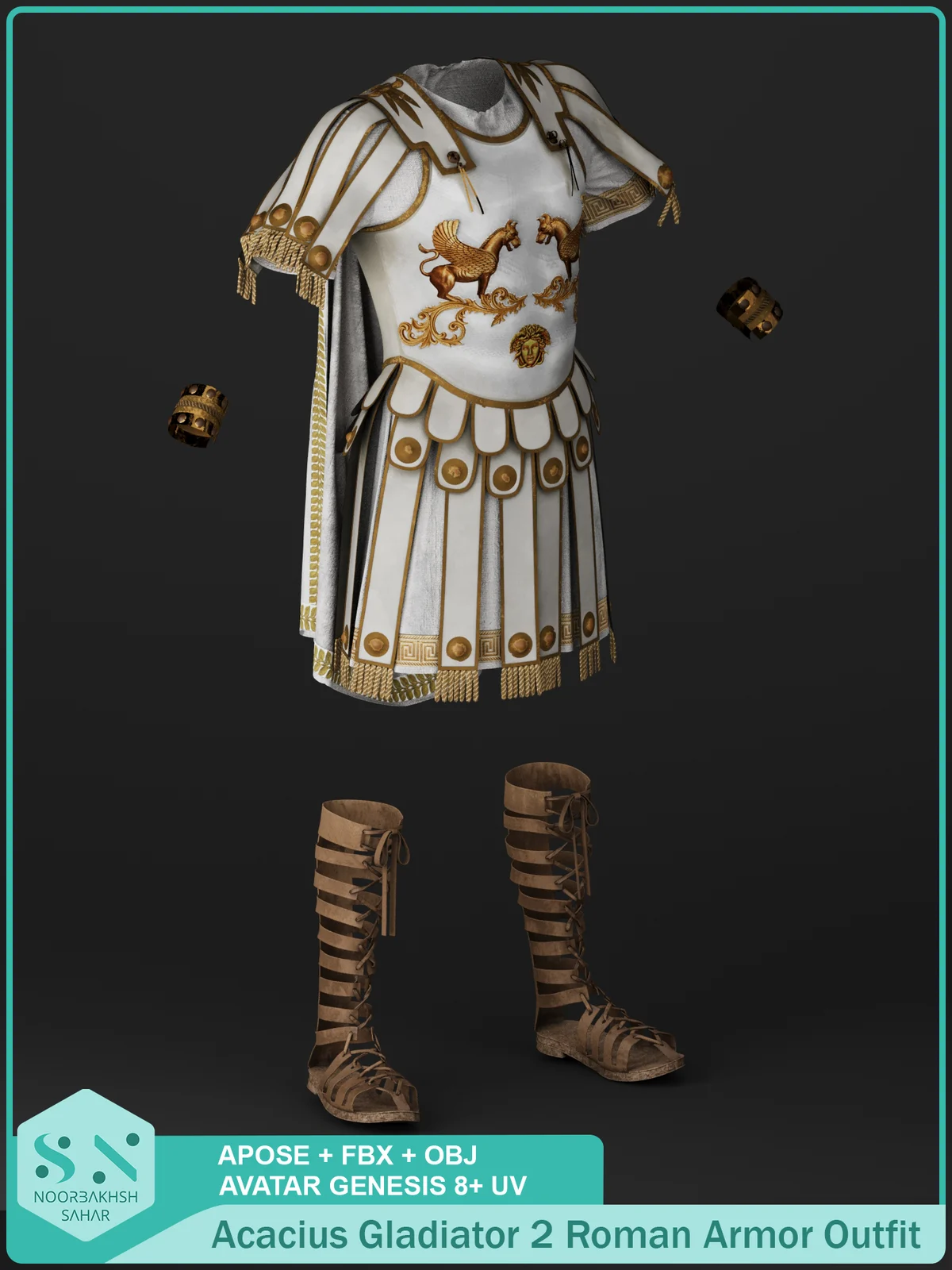 Acacius Gladiator II Roman Armor outfit | 3D Model - CONNECT