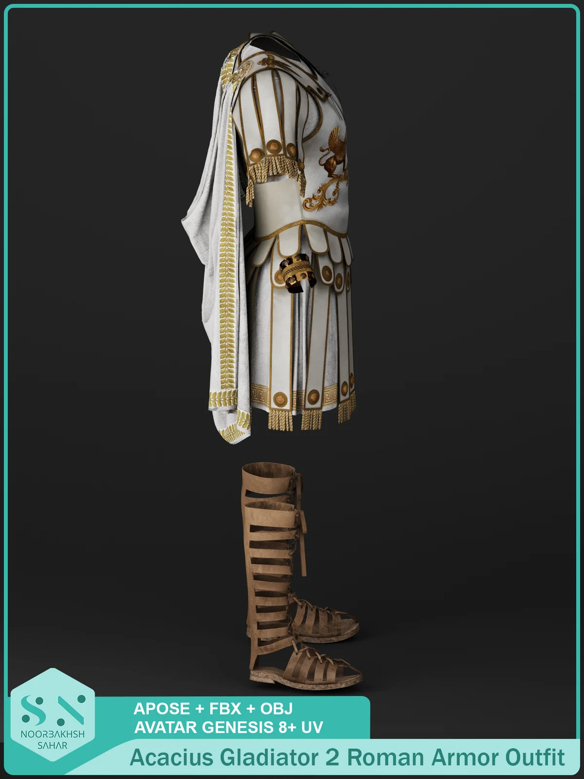 Acacius Gladiator II Roman Armor outfit | 3D Model - CONNECT