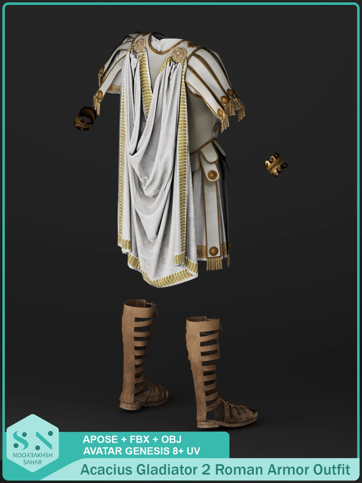 Acacius Gladiator II Roman Armor outfit | 3D Model - CONNECT