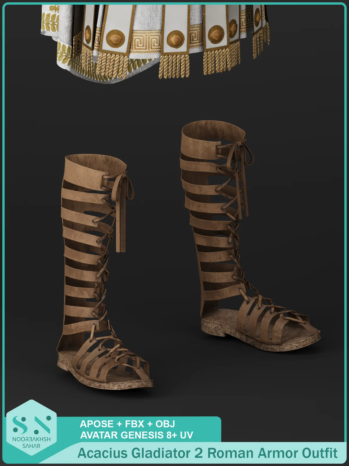 Acacius Gladiator II Roman Armor outfit | 3D Model - CONNECT