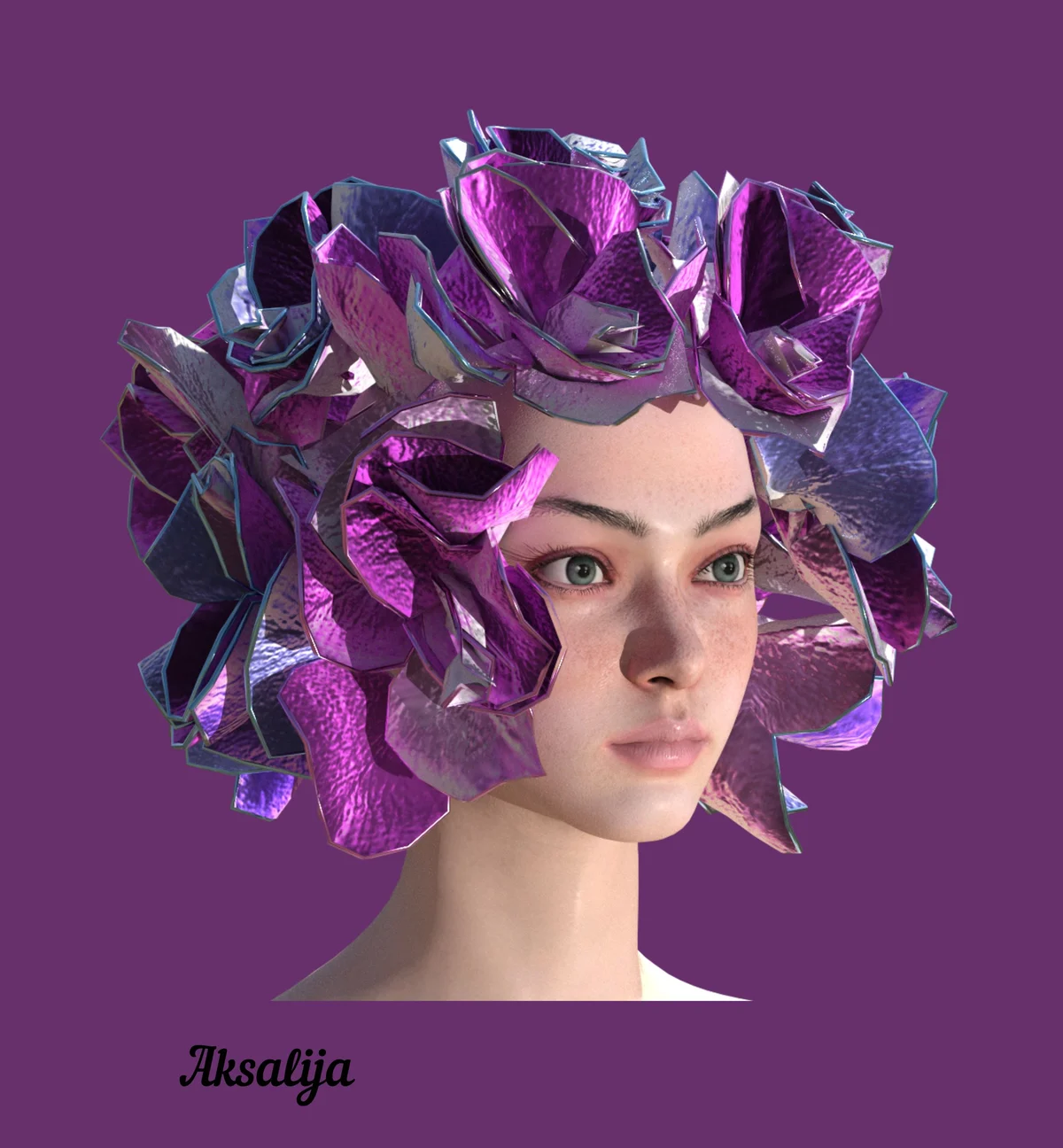 Hair Rose Helm | 3D Model - CONNECT