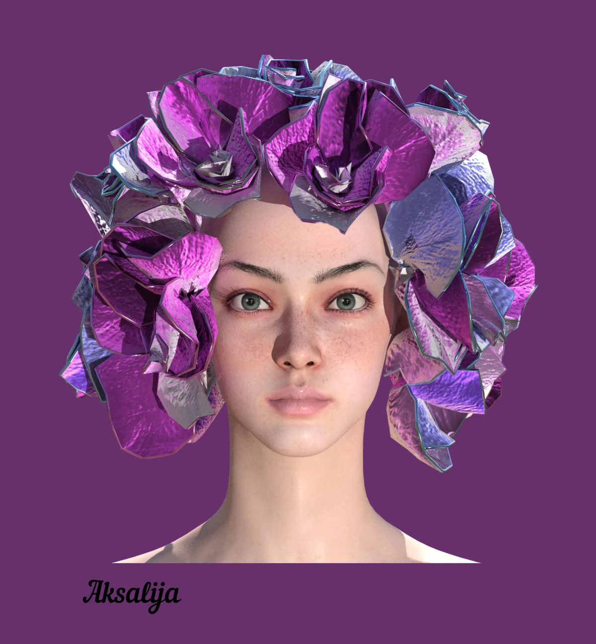 Hair Rose Helm | 3D Model - CONNECT