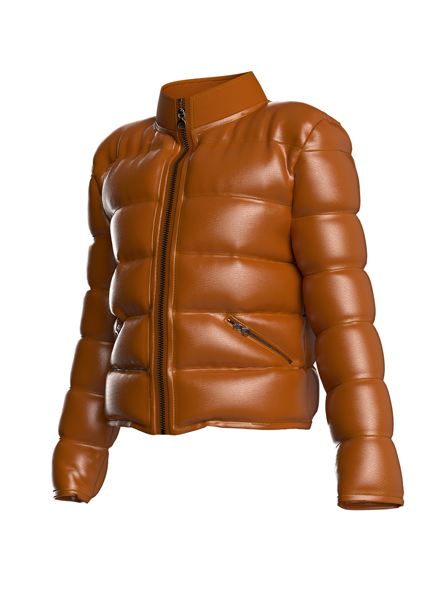 Brown Puffer Jacket | 3D Model - CONNECT