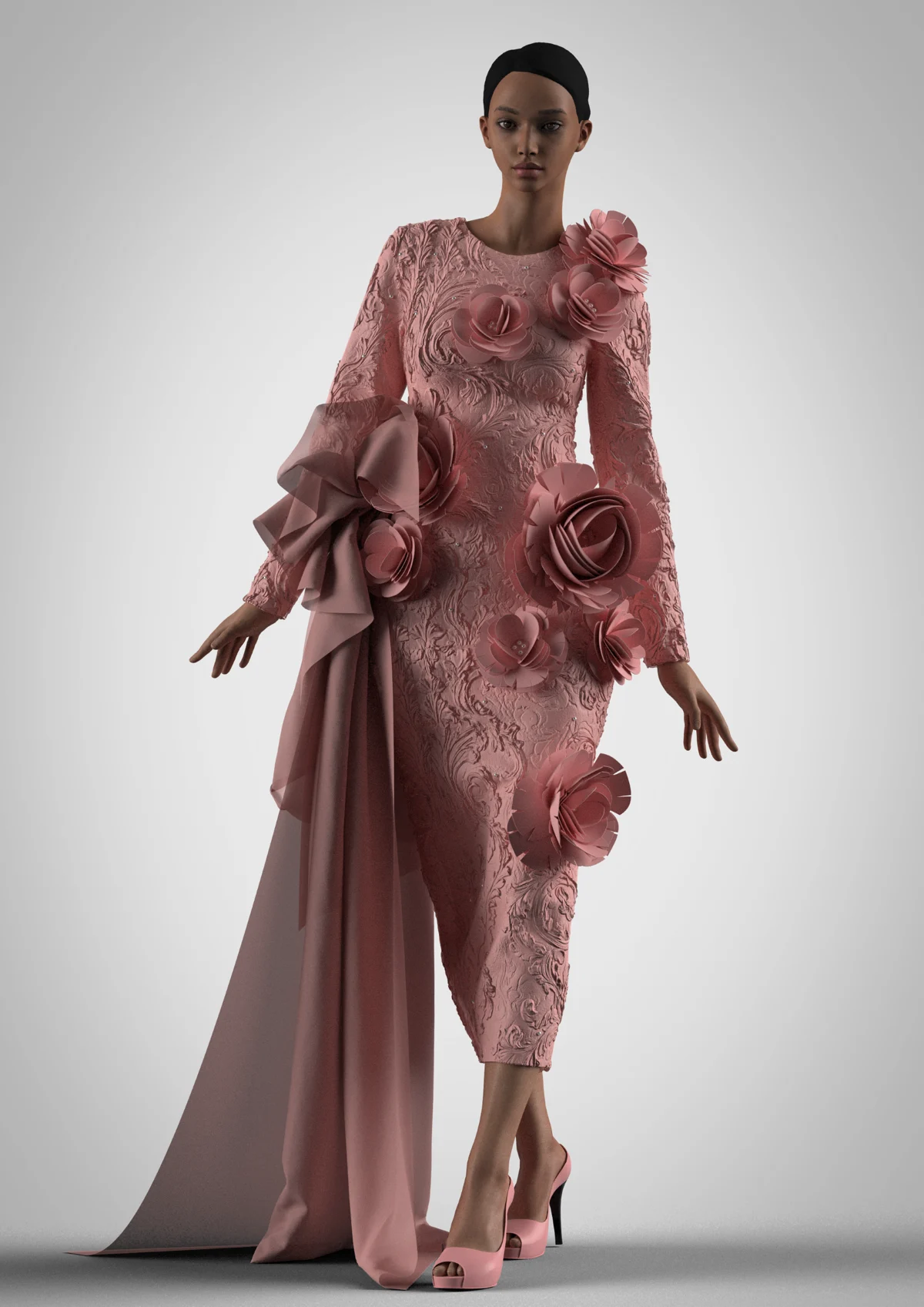 floral dress | 3D Model - CONNECT