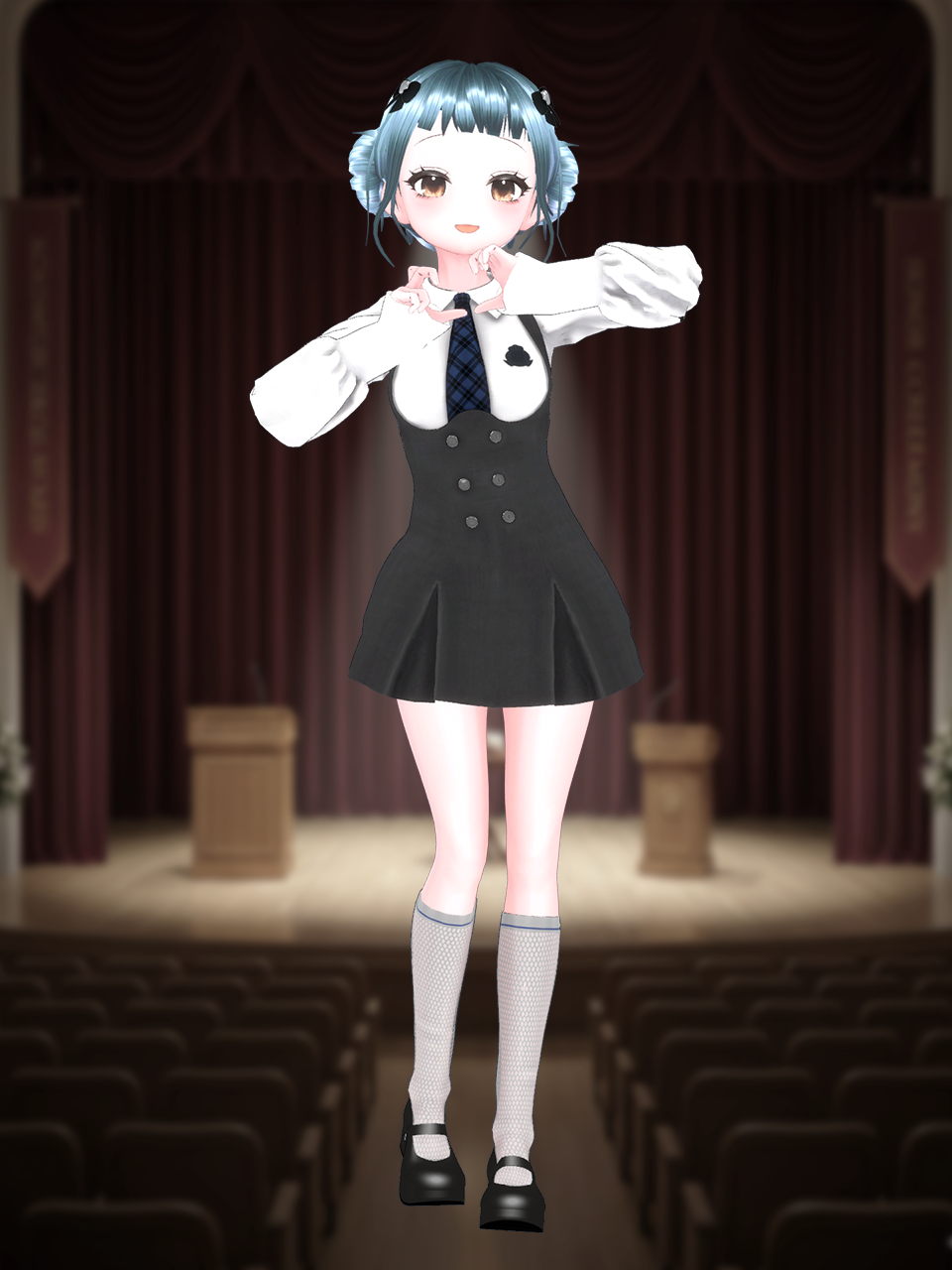 [Lucy] Button Up School Outfit | VRChat - CONNECT Gamewear