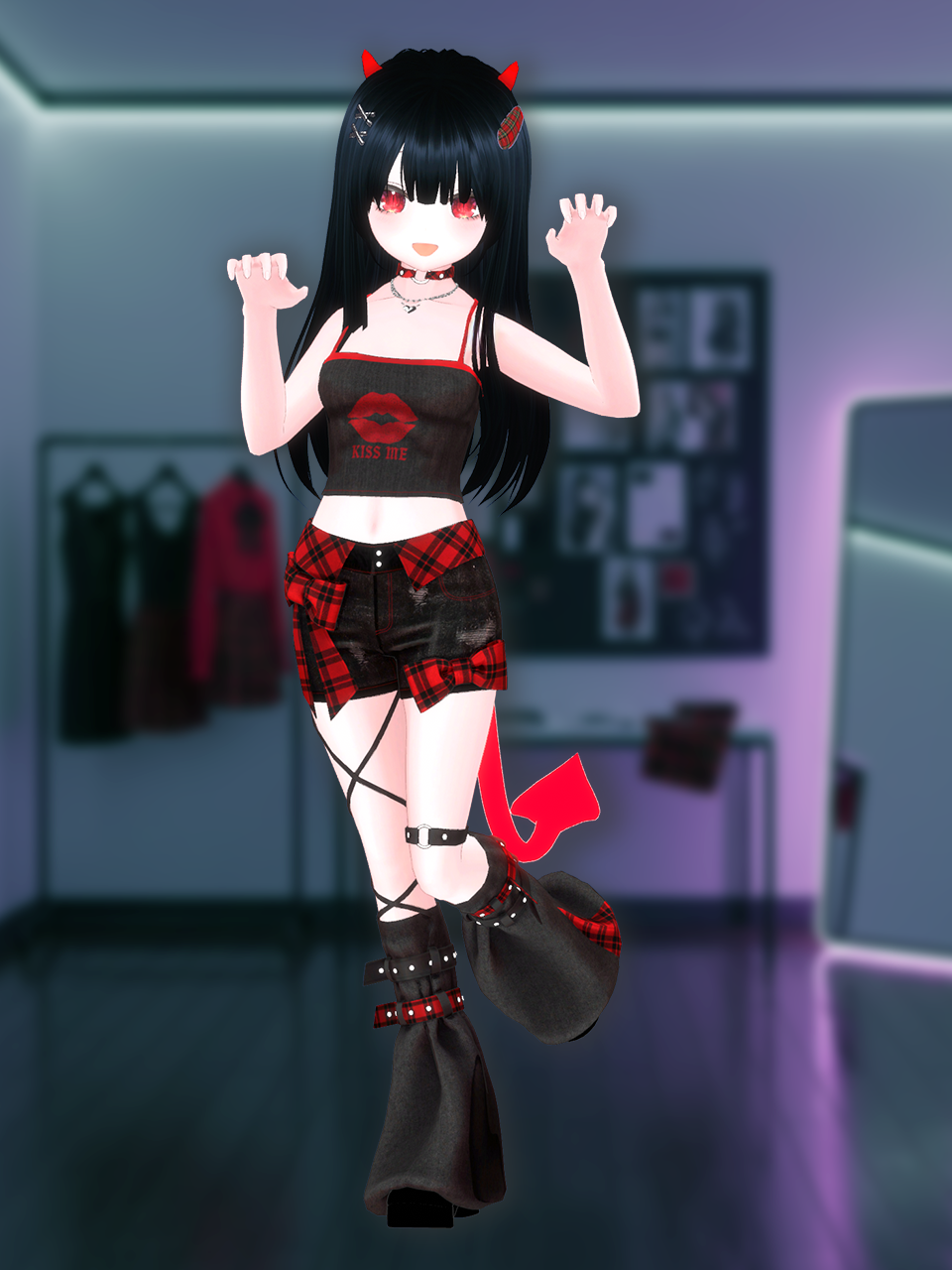 [Lucy] Devil Punk Street Set | VRChat - CONNECT Gamewear