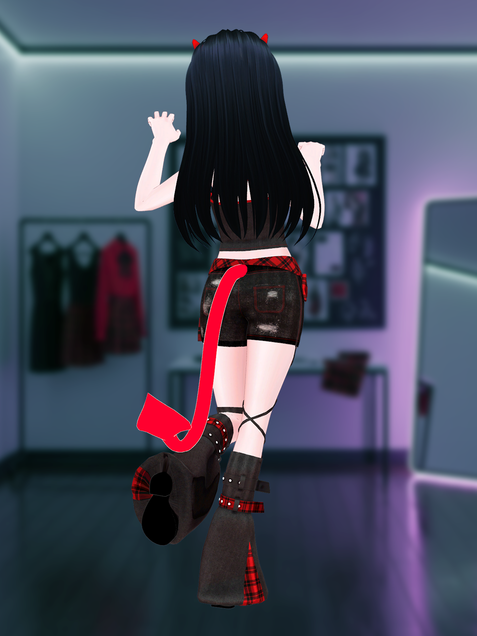[Lucy] Devil Punk Street Set | VRChat - CONNECT Gamewear