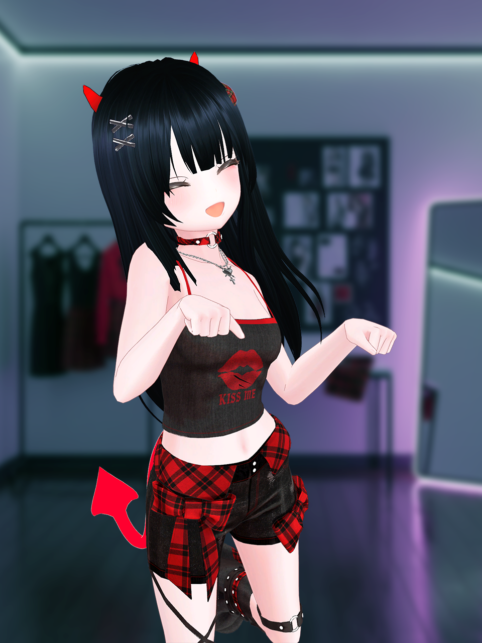 [Lucy] Devil Punk Street Set | VRChat - CONNECT Gamewear