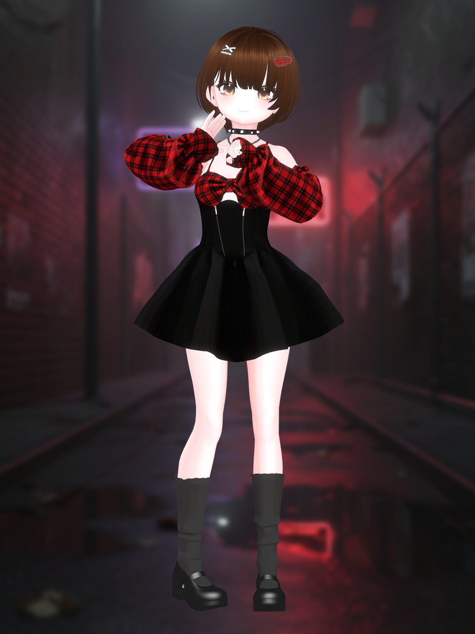 [Lucy] Goth Punk Dress | VRChat - CONNECT Gamewear
