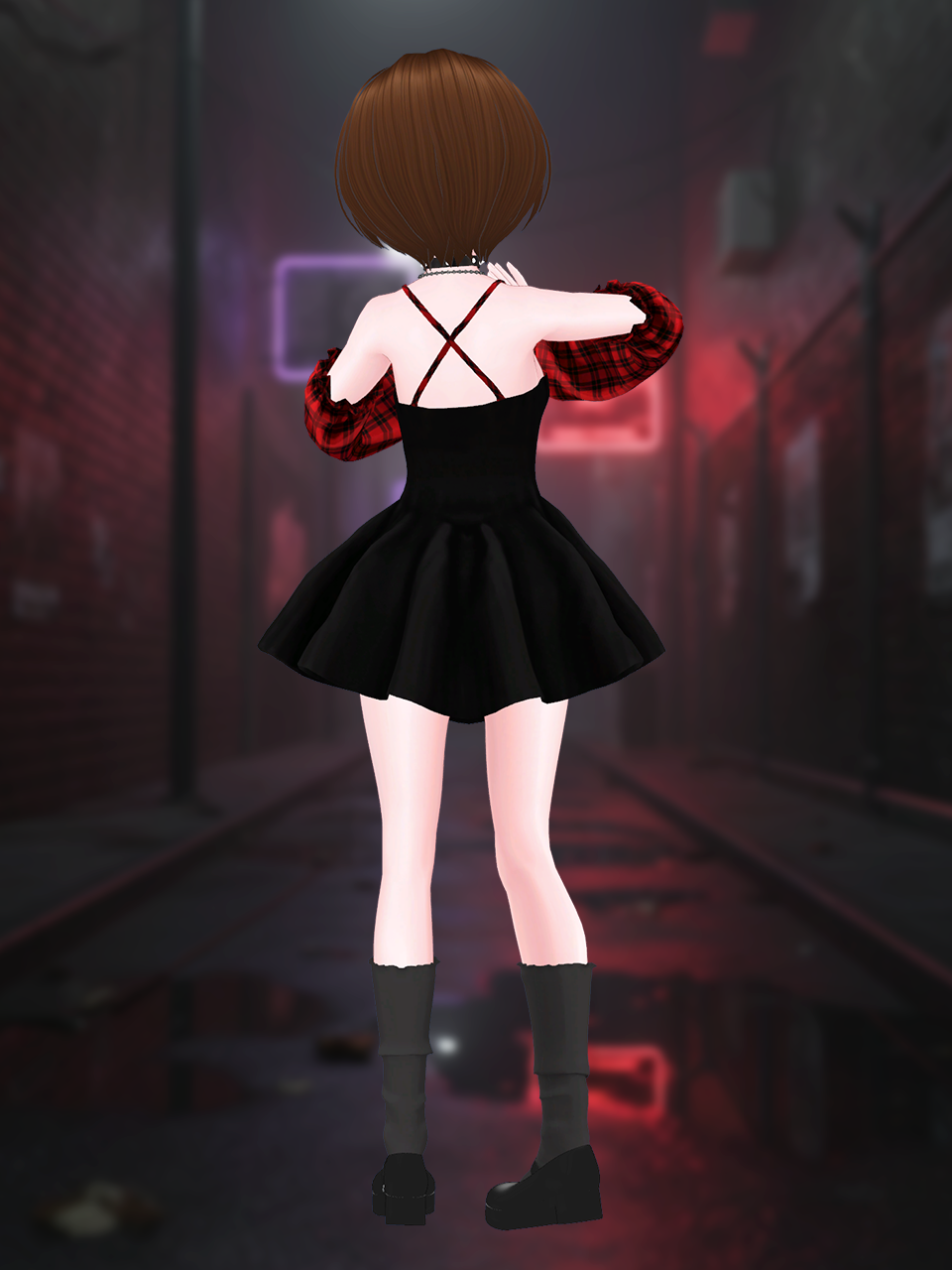 [Lucy] Goth Punk Dress | VRChat - CONNECT Gamewear