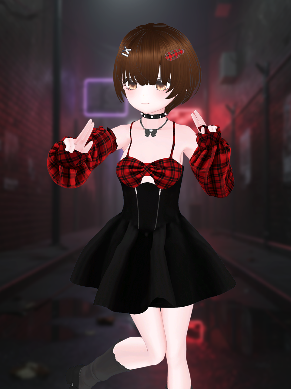 [Lucy] Goth Punk Dress | VRChat - CONNECT Gamewear