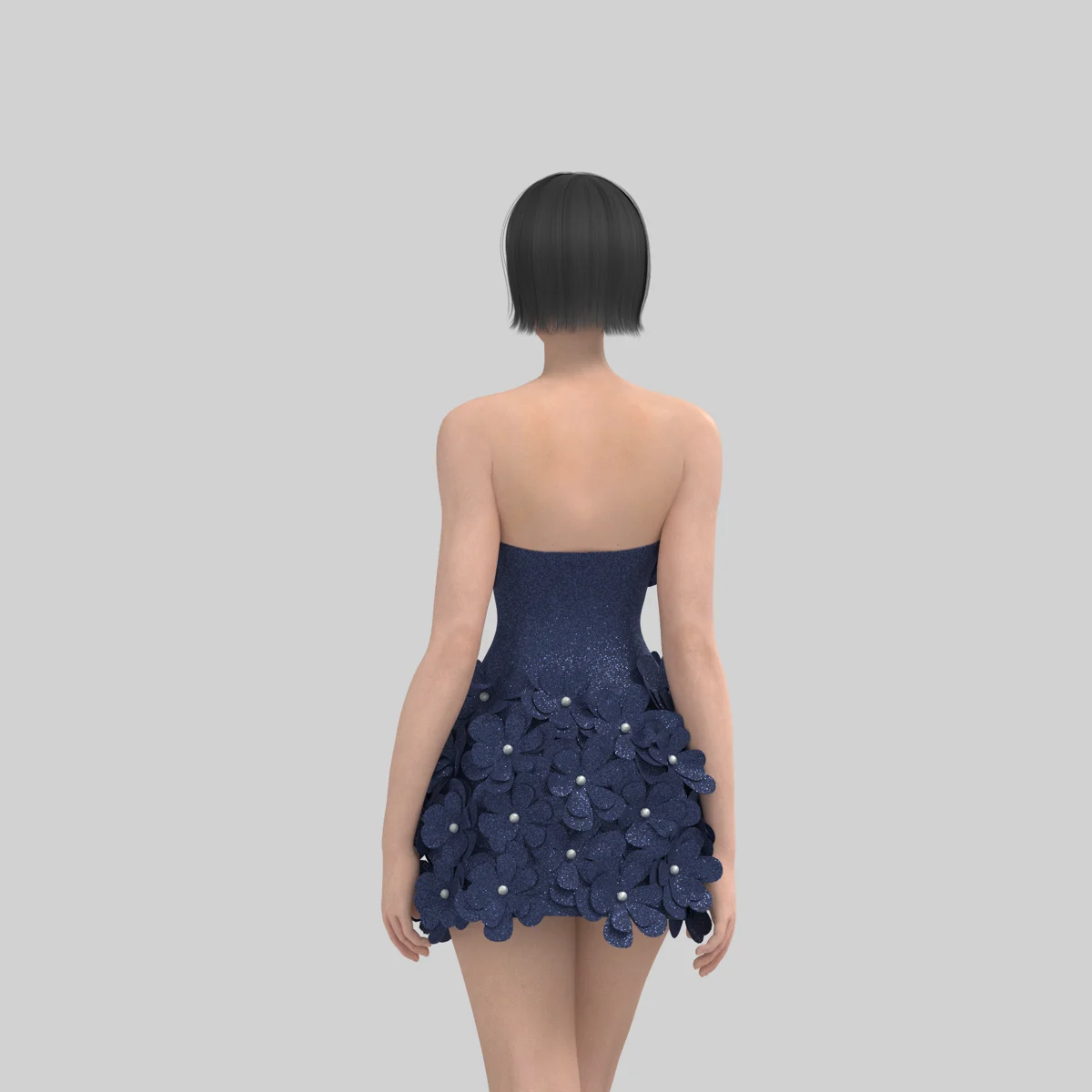 Floral shimmer dress | 3D Model - CONNECT