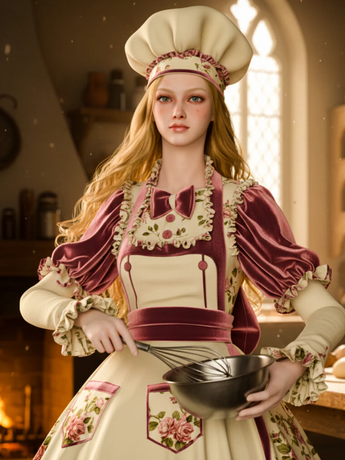 Female chef outfit | 3D Model - CONNECT