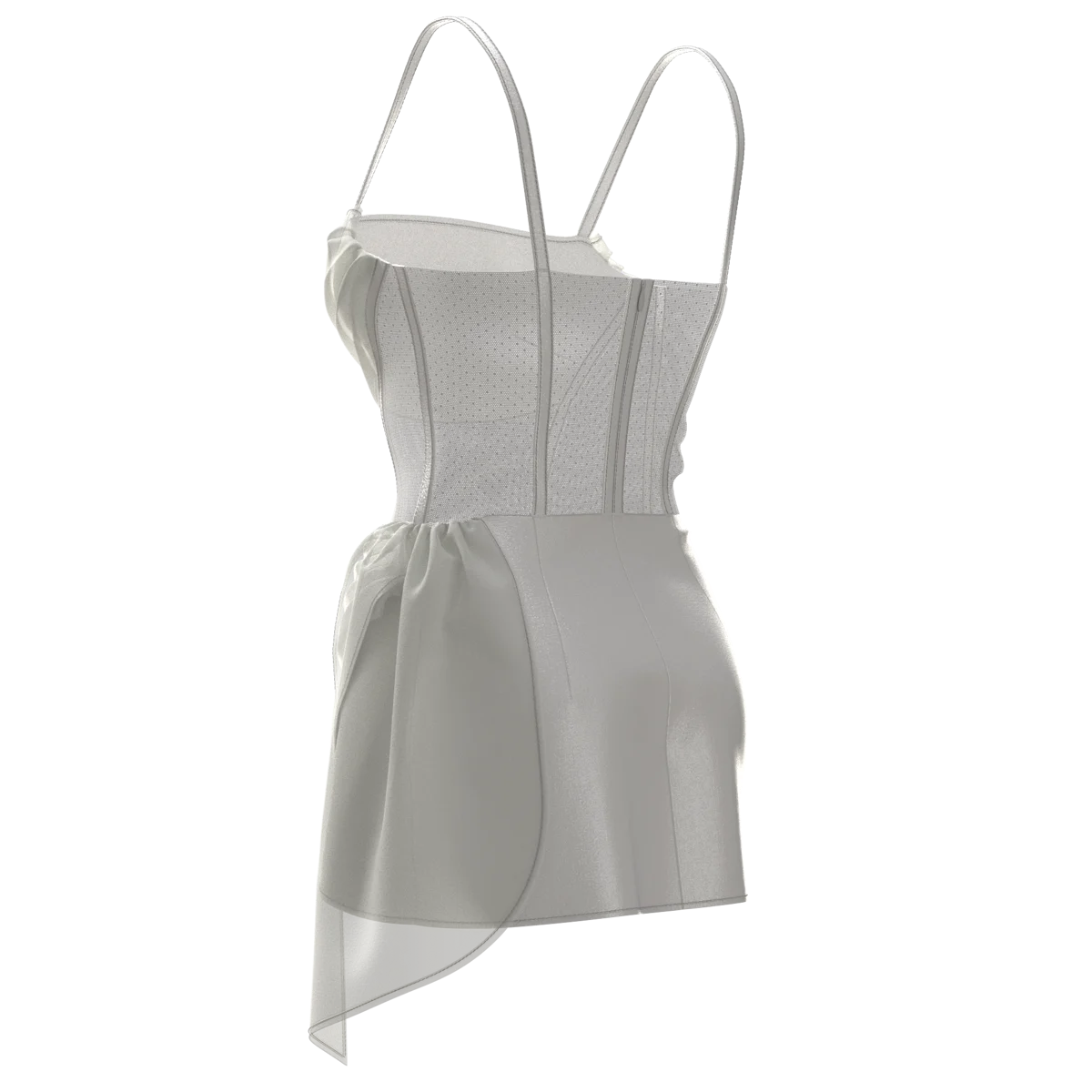 Dress_White_no avatar | 3D Model - CONNECT