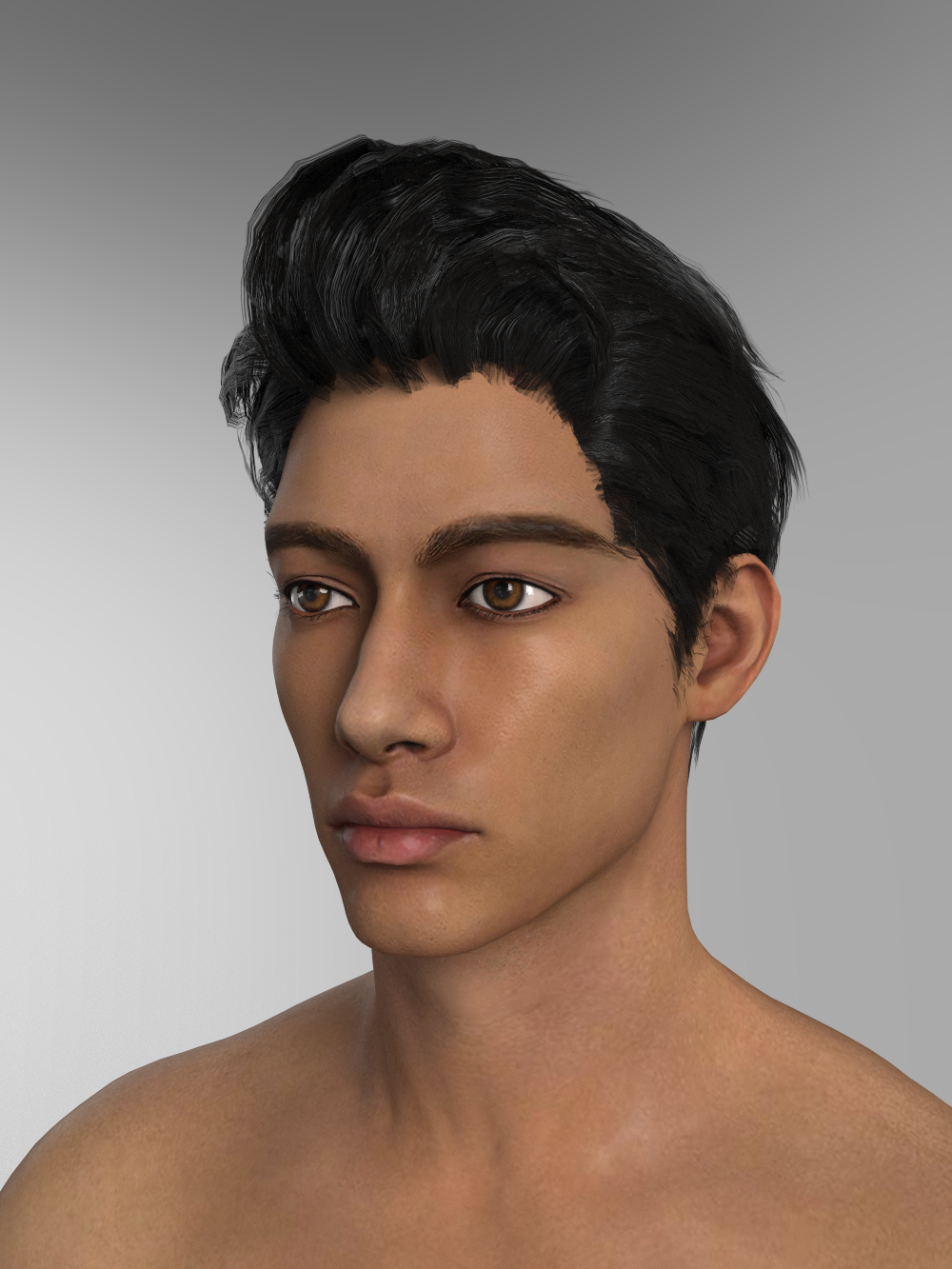 复古侧分（Retro side - part） | 3D Model - CONNECT