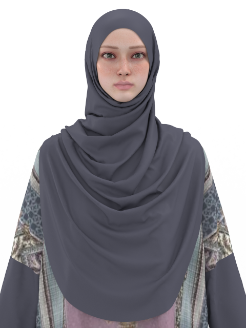 Hijab Melayu Female Soft Draped Modest Essential | 3D Model - CONNECT