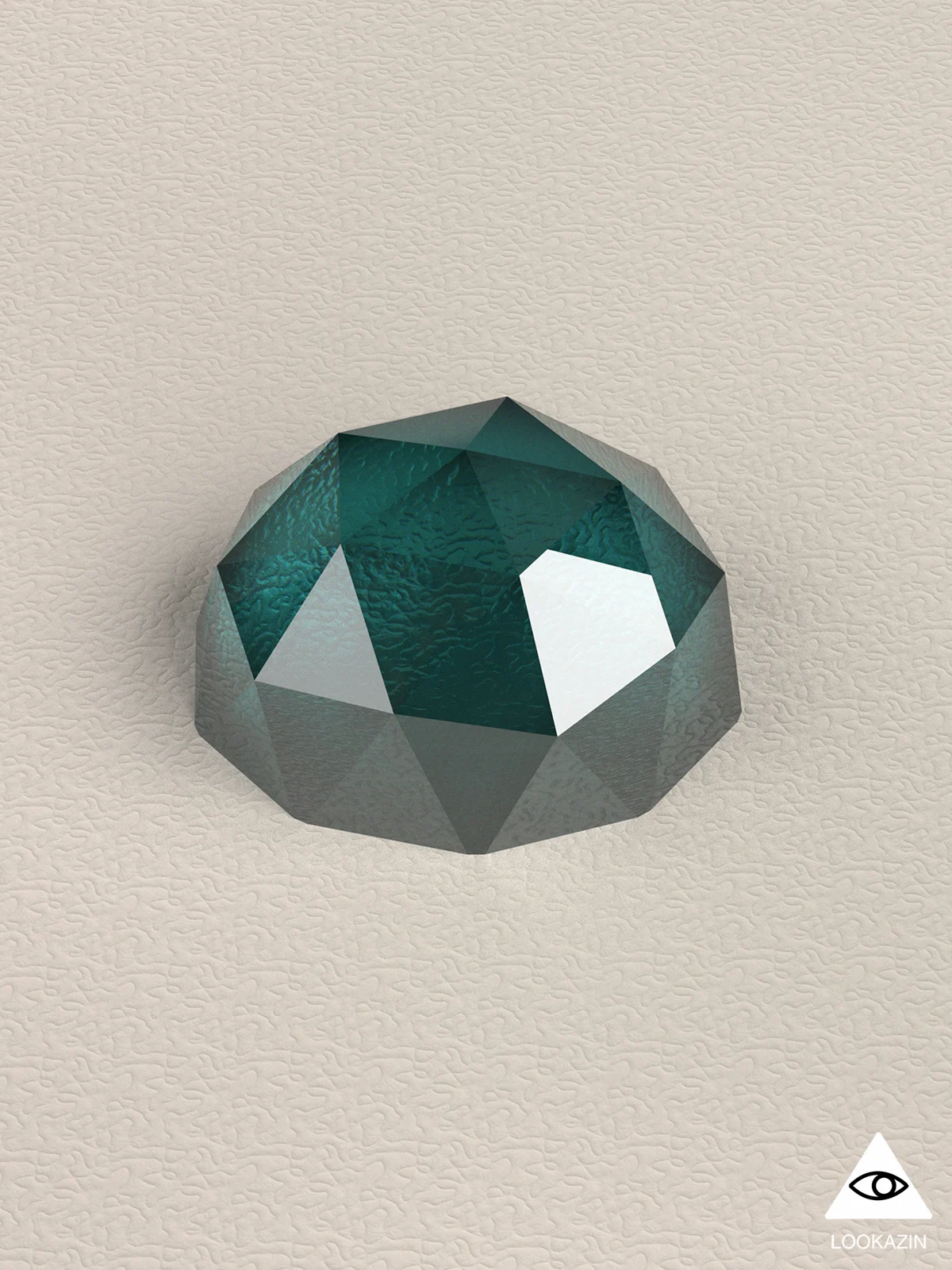 geometric_round_green_rhinestone_03 | 3D Model - CONNECT