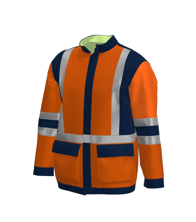 Hi-Vis Safety Jacket – Reflective Workwear Design | 3D Model - CONNECT