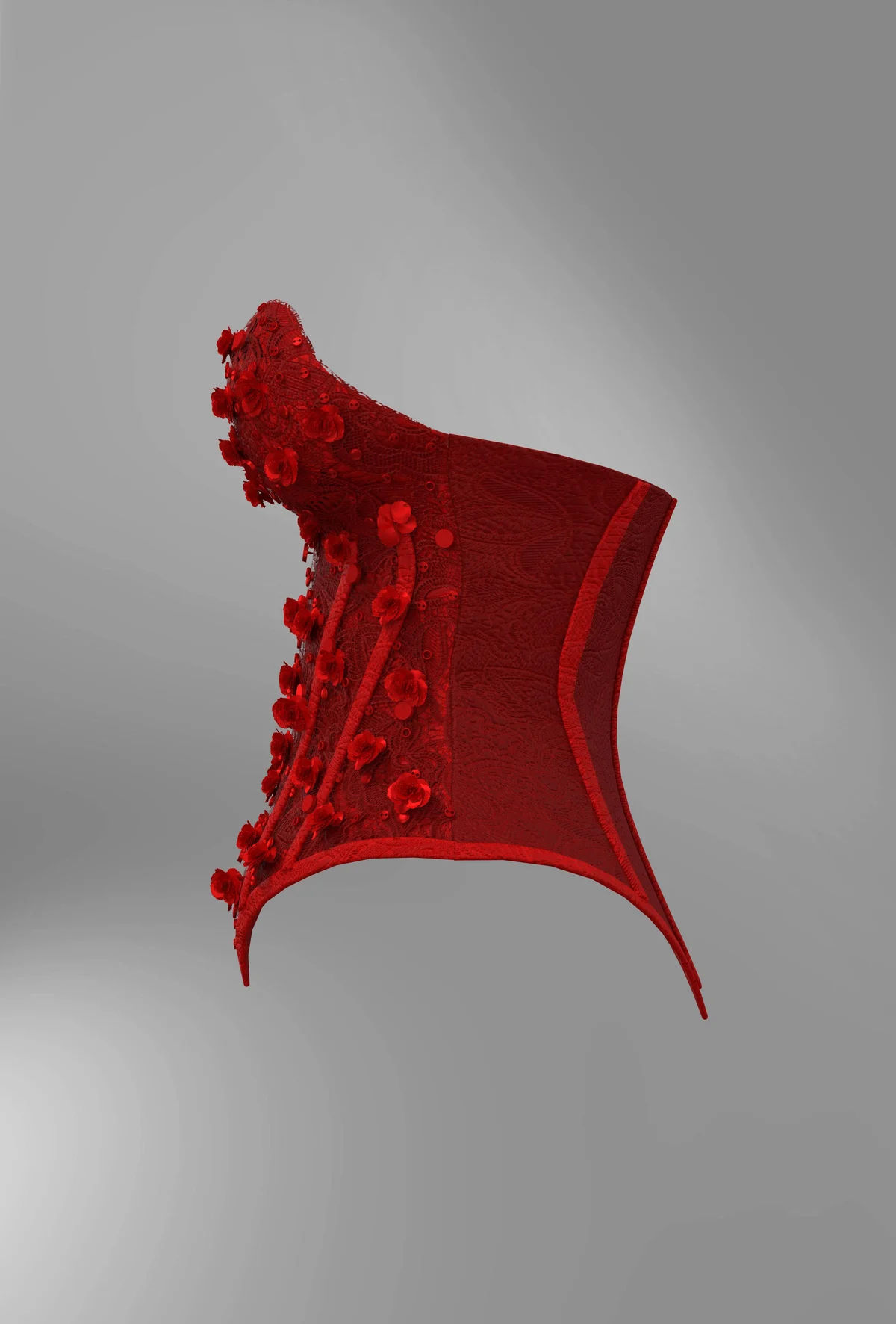 red rose corset | 3D Model - CONNECT