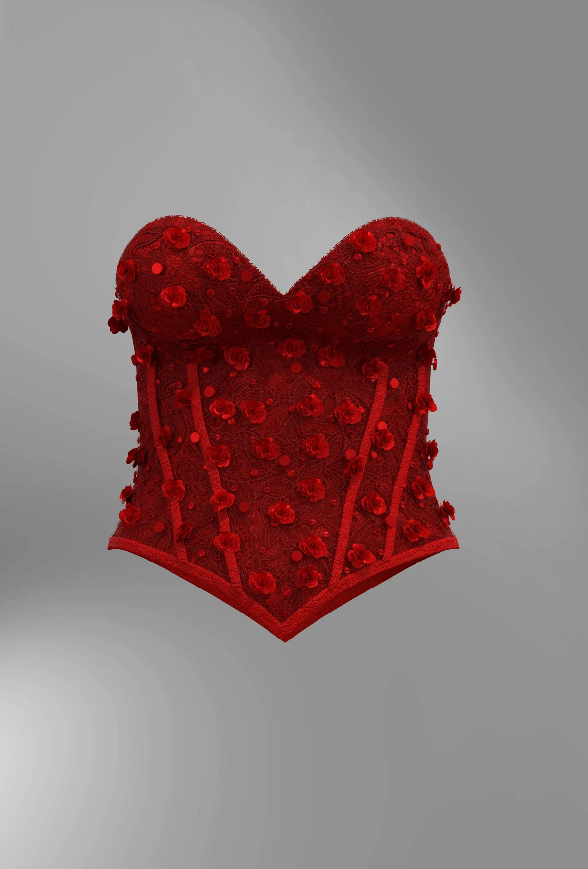 red rose corset | 3D Model - CONNECT