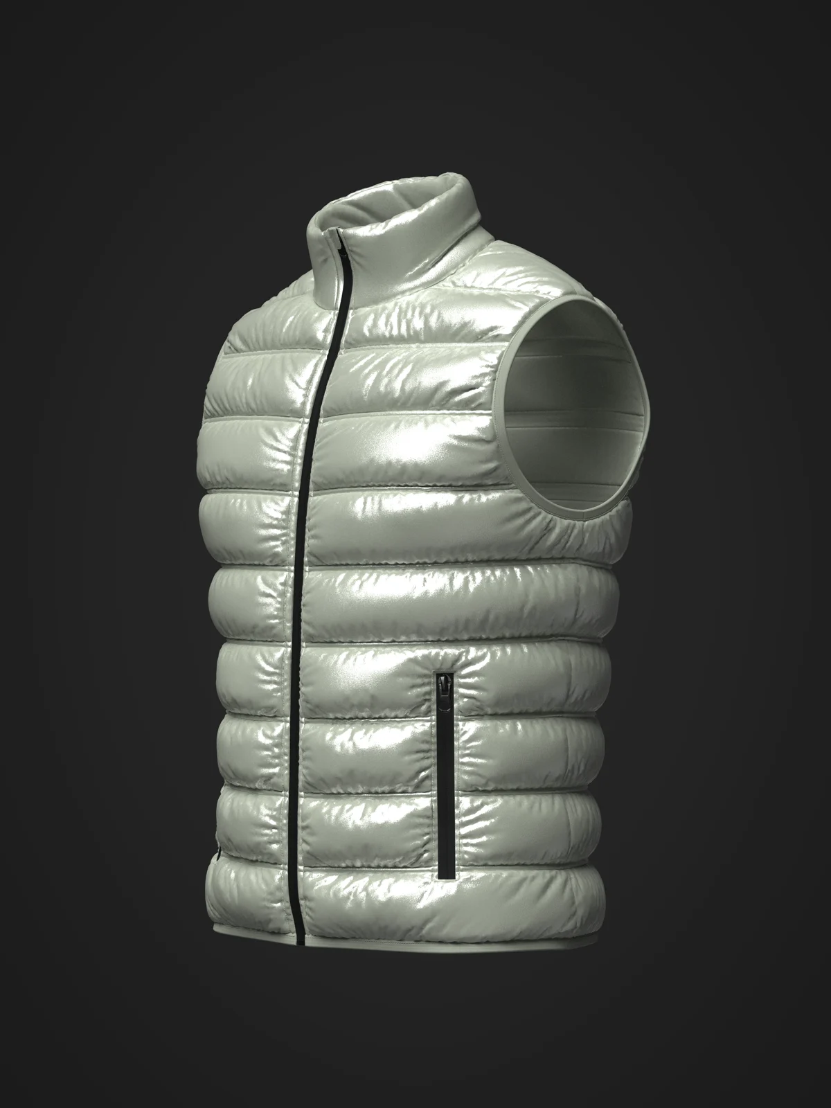Men's Half Puffer Jacket | 3D Model - CONNECT
