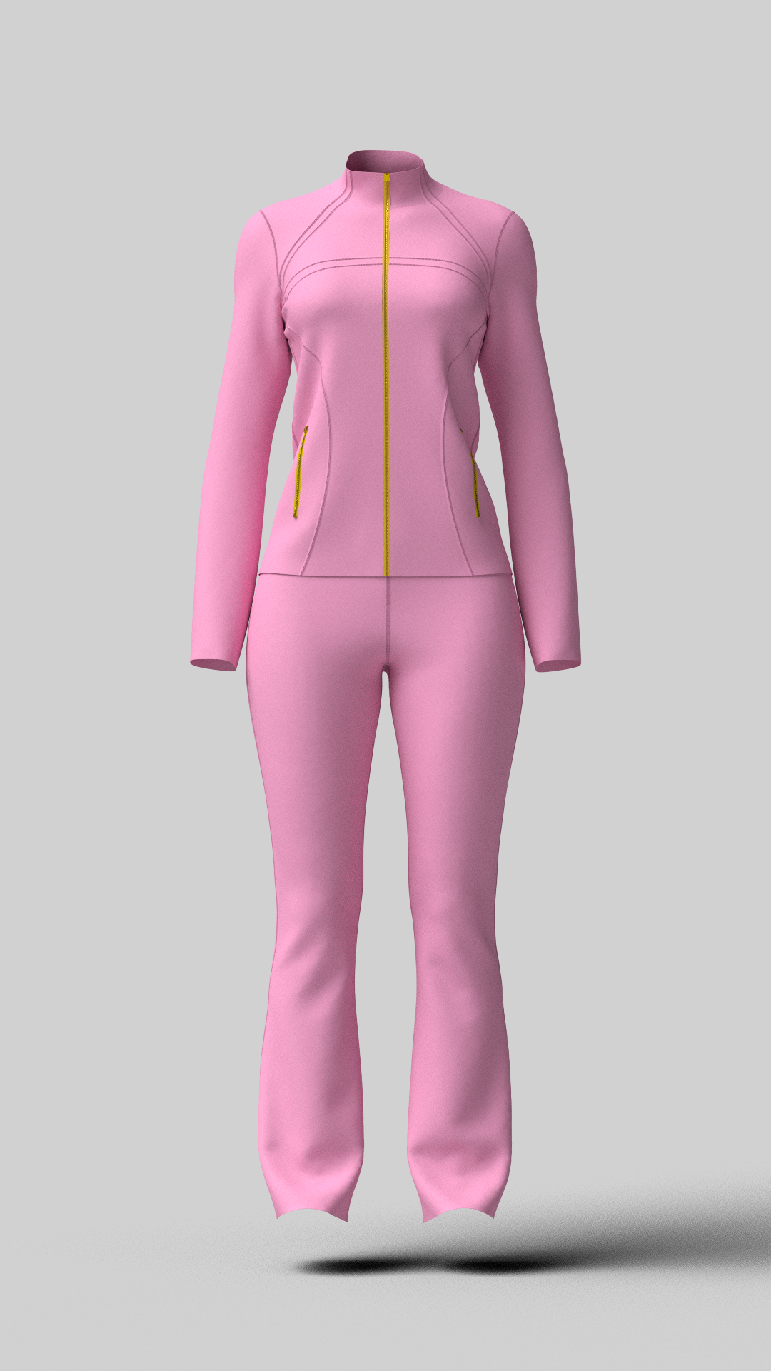Women's Zip-Up Tracksuit | Performance Activewear | 3D Model - CONNECT