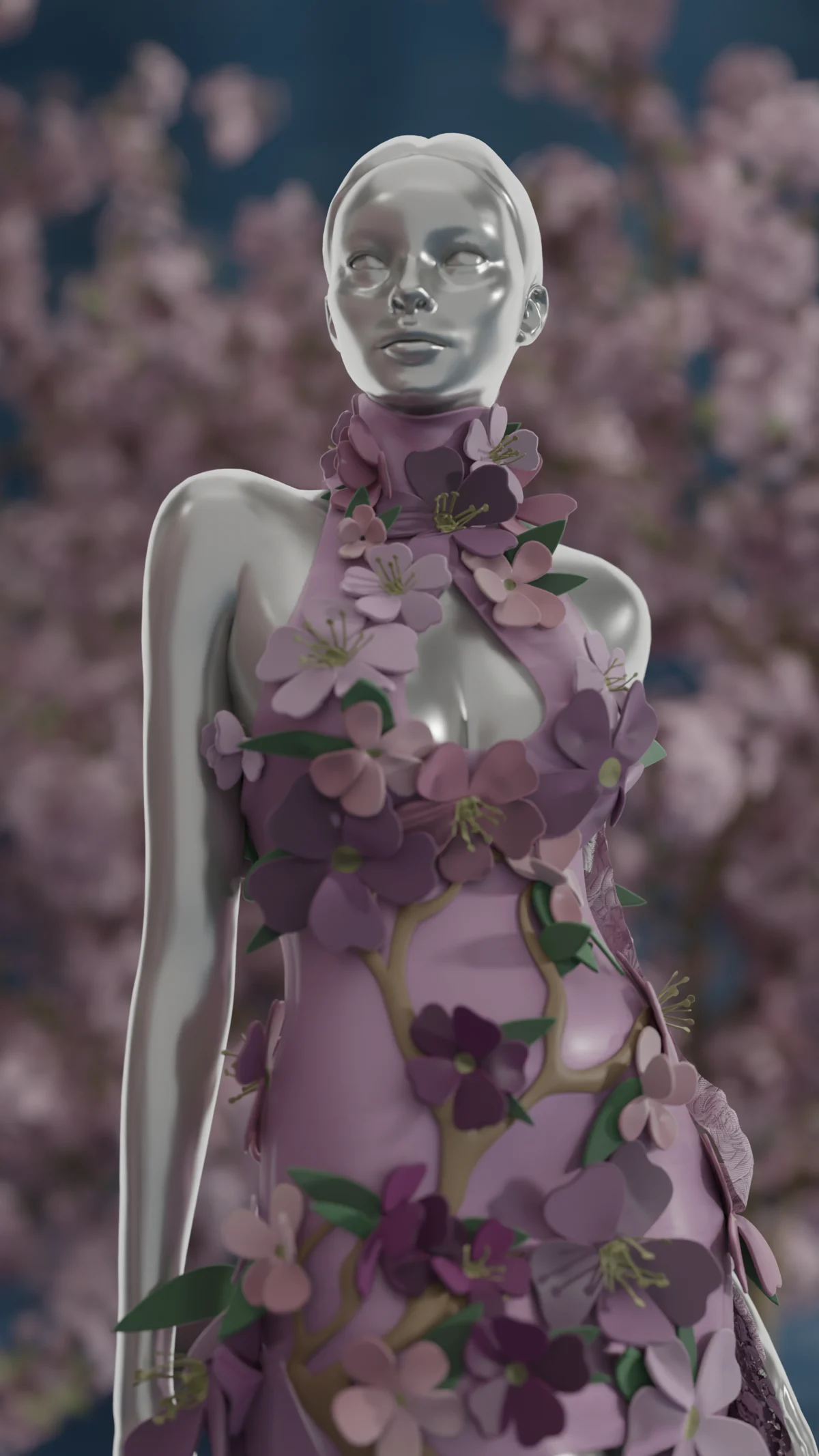 Floral dress 🌸 | 3D Model - CONNECT